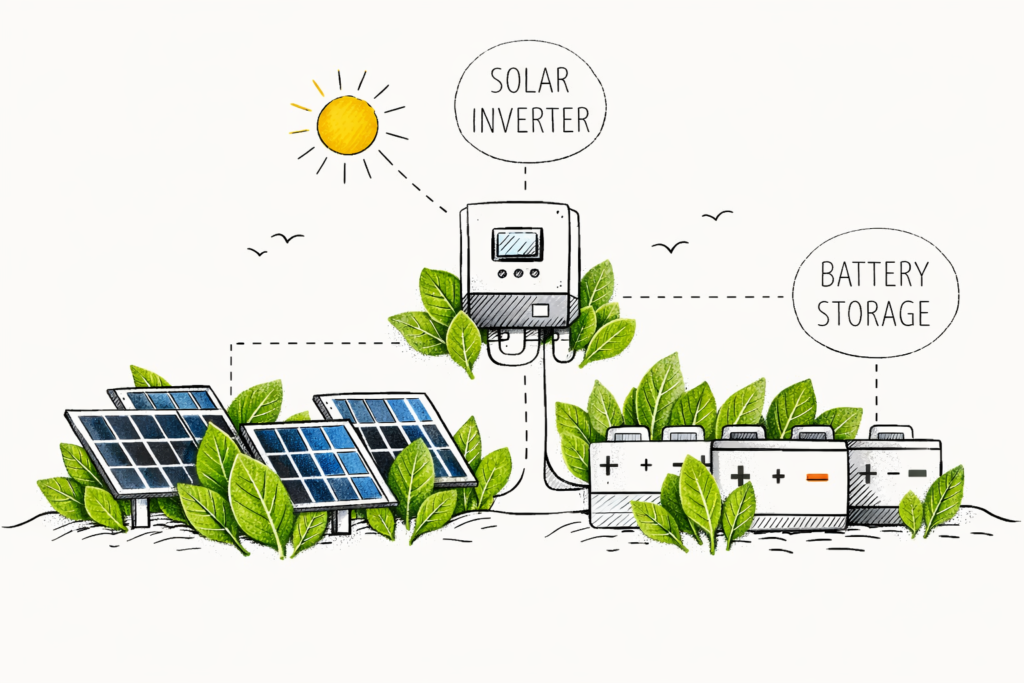 انرژی خورشیدی و نحوه تولید برق در نیروگاه خورشیدی
